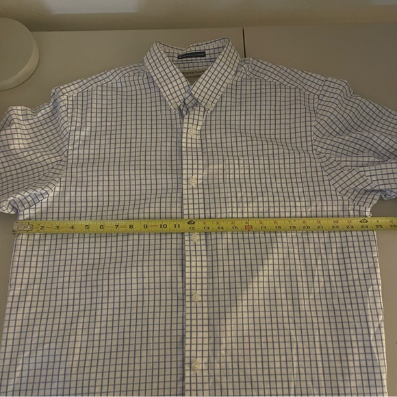 DULUTH WrinkleFighter Magnetic Closure Short Sleeve Plaid Dress Shirt Mens Large - Picture 5 of 8